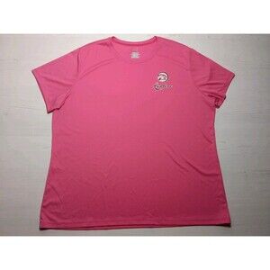 Hustlers Ladies Pink Tee Shirt-Cool Dri-Short Sleeve-Plus Size 2XL Hanes
